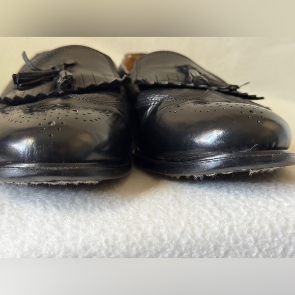 Stanley Blacker Men’s size 10 Leather Black Tasseled Loafers - Picture 5 of 16